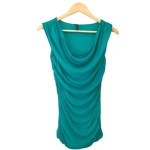 Ruched Green Blouse Sleeveless